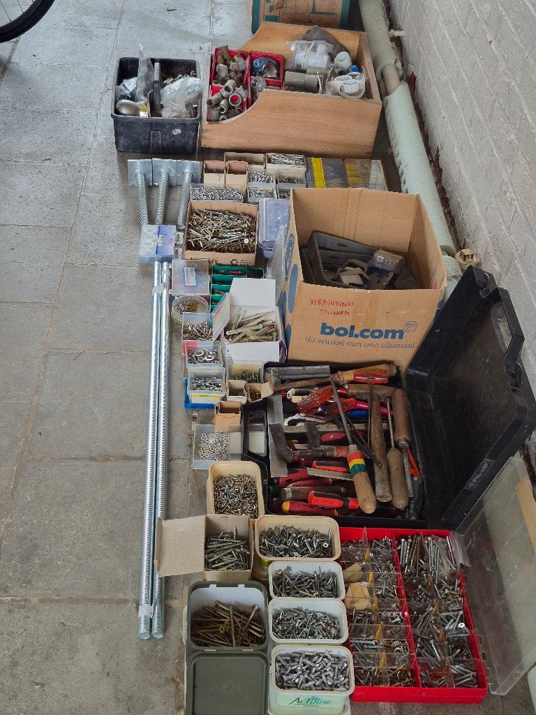 Groot lot gereedschap werkmateriaal, Doe-het-zelf en Bouw, Ophalen of Verzenden, Zo goed als nieuw