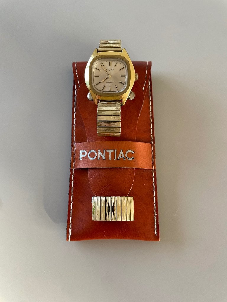 Montre vintage Pontiac Simpatico, Bijoux, Sacs & Beauté, Enlèvement ou Envoi, Doré