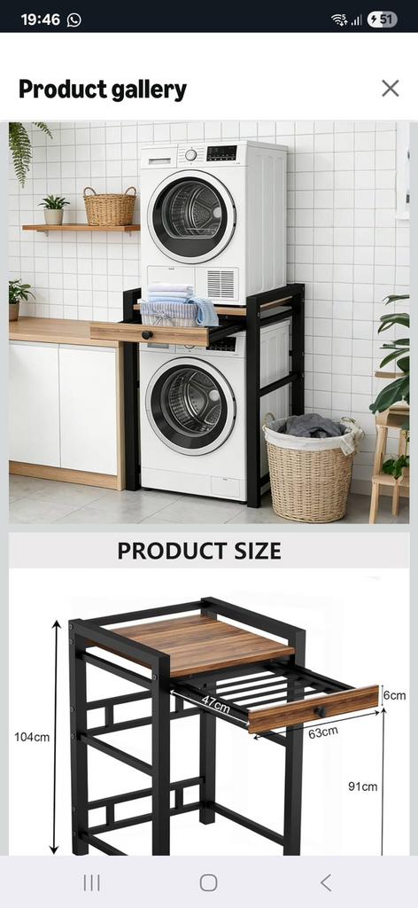 Wasmachine stapel rek nieuw nog in de doos, Ophalen, Zo goed als nieuw