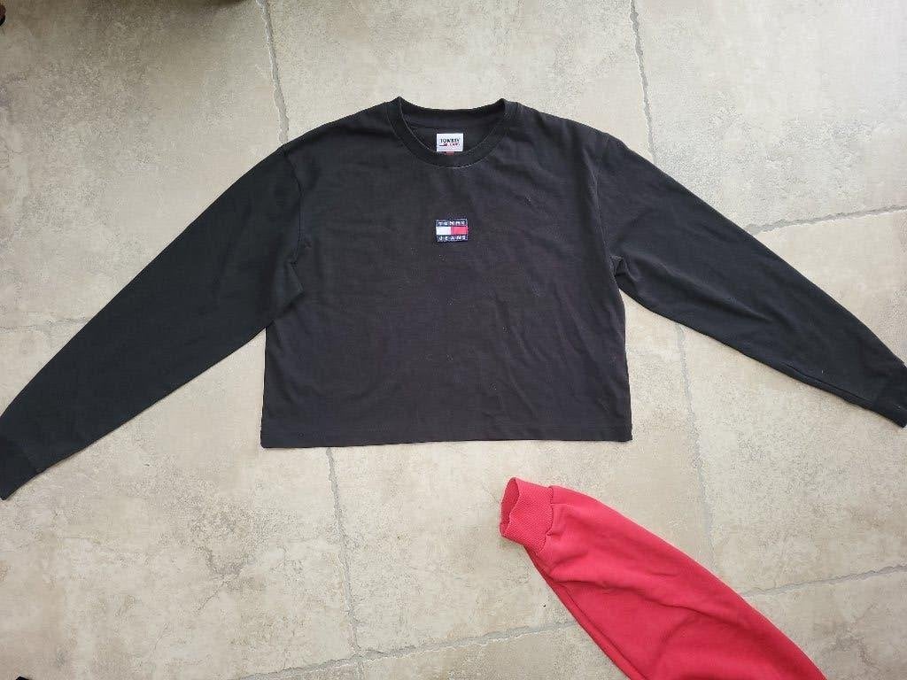 Merk Tommy Hilfiger: zwarte trui mt 170 - 176, Enlèvement ou Envoi, Pull ou Veste, Fille, Tommy hilfiger