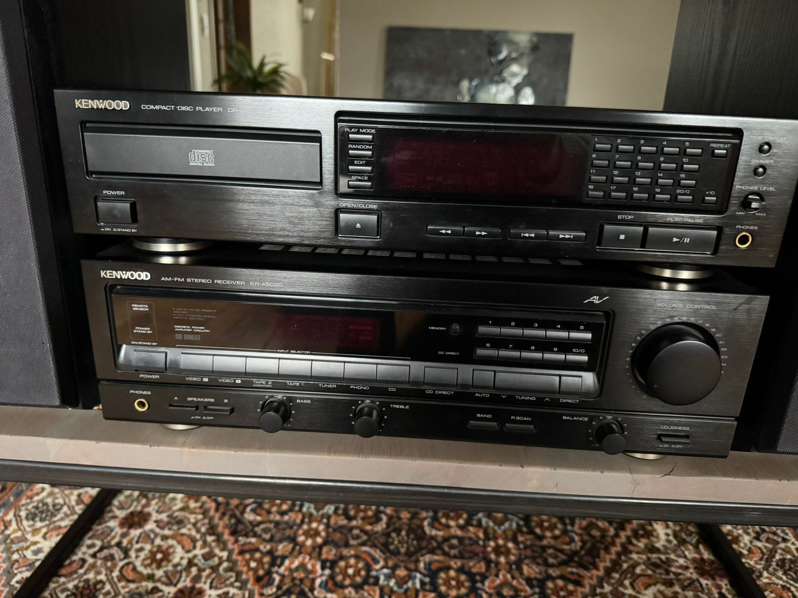 Mooie vintage Kenwood stereo met BW luidsprekers, Ophalen, Zo goed als nieuw, Speakers