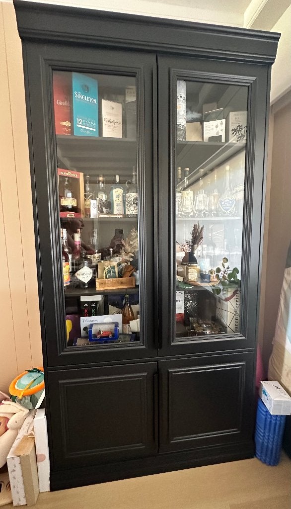 Klassieke vitrine kast, Maison & Meubles, Armoires | Vitrines, 25 à 50 cm, Avec porte(s), Autres essences de bois, 100 à 150 cm