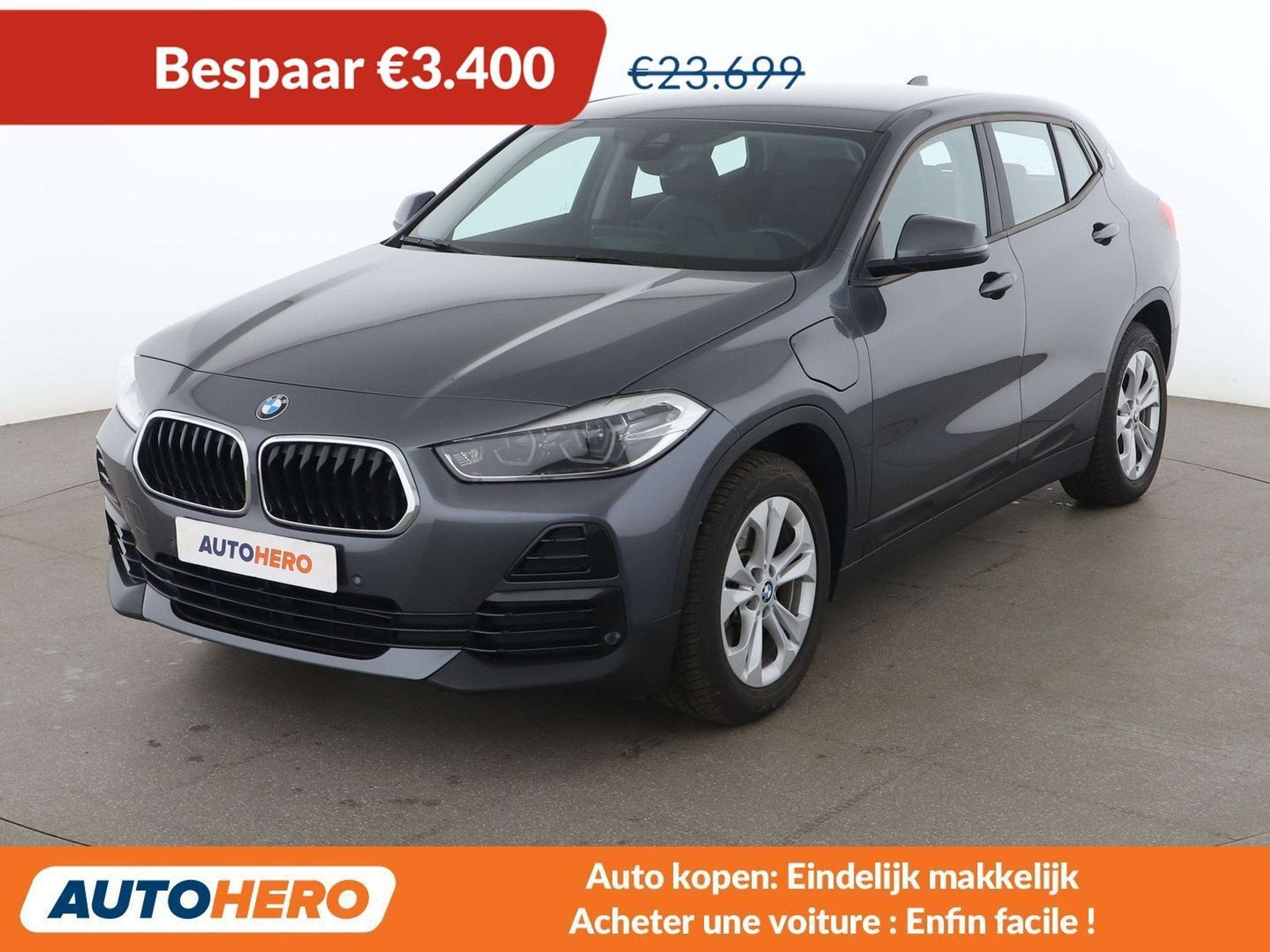 BMW X2 xDrive 25e Advantage (année de construction 2021), Cuir, Euro 6, Détection des panneaux routiers, Noir