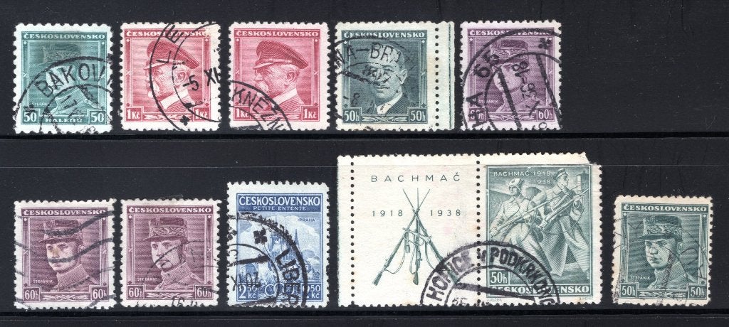 TCHÉCOSLOVAQUIE Année 1935-1937 timbrée, Envoi, Autres pays, Affranchi