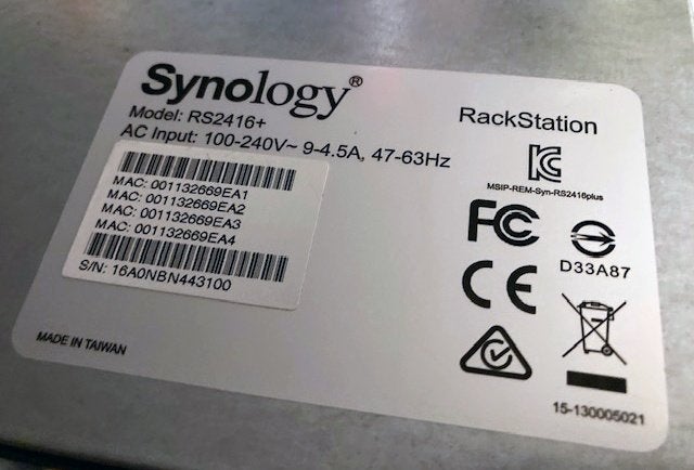 Synology server NAS RS2416+, Ophalen, Gebruikt, Server, SSD