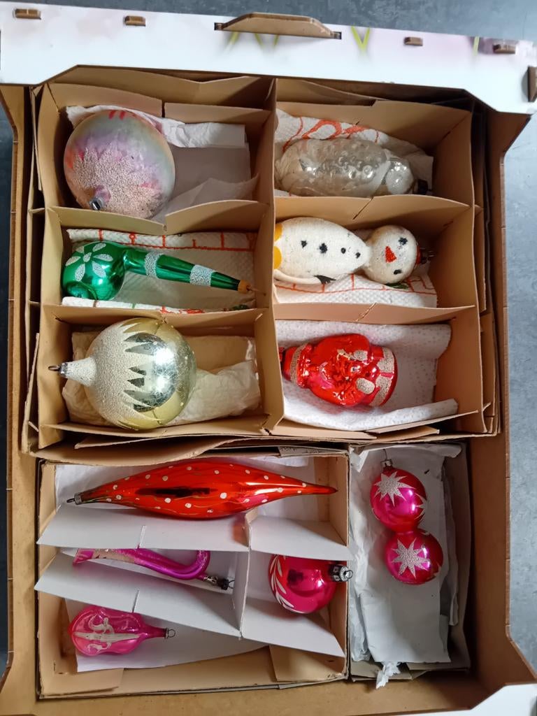Vintage kerstballen, Divers, Noël, Enlèvement ou Envoi