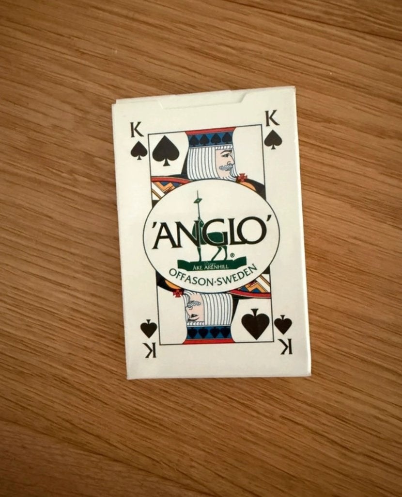 Jeu de cartes vintage Anglo Offason Sweden Åke Arenhill, Collections, Enlèvement ou Envoi, Comme neuf, Carte(s) à jouer
