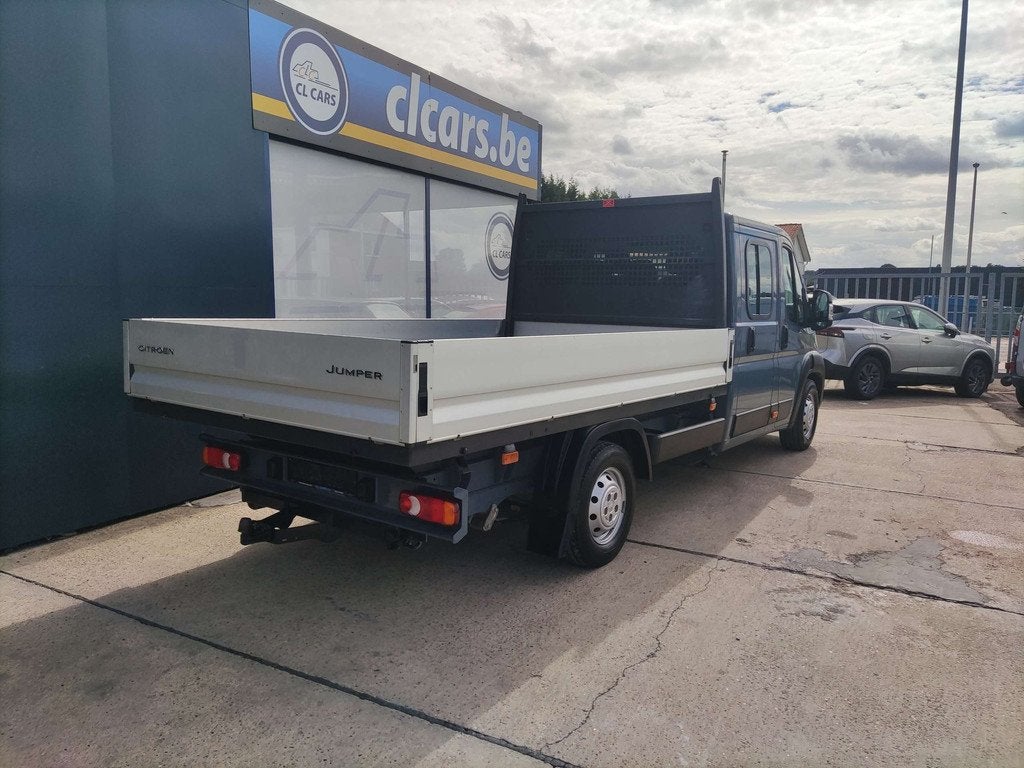 Citroën Jumper 35 L3/Euro6/DubCab/7pl/Laadbak/Trekhaak/2062, Auto's, Bestelwagens en Lichte vracht, Stof, Gebruikt, Euro 6, Citroën