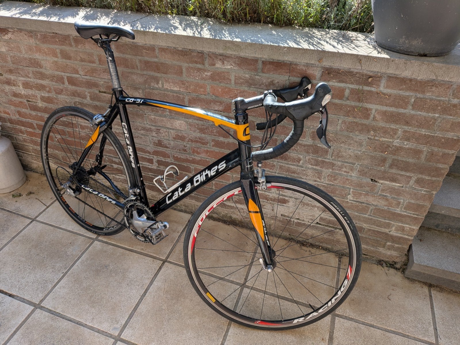 KOOPJE: Koersfiets merkloos maat 52-Shimano Ultegra, Fietsen en Brommers, Gebruikt, 10 tot 15 versnellingen, 49 tot 53 cm, Ophalen