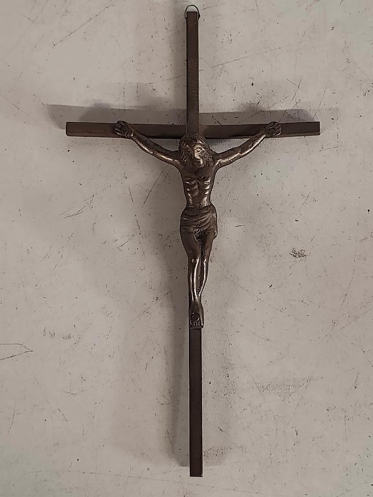 Jezus aan het kruis in koper, Antiek en Kunst, Ophalen of Verzenden