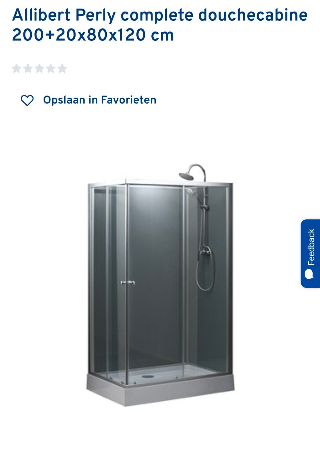Allibert Perly douche 120cm, Ophalen