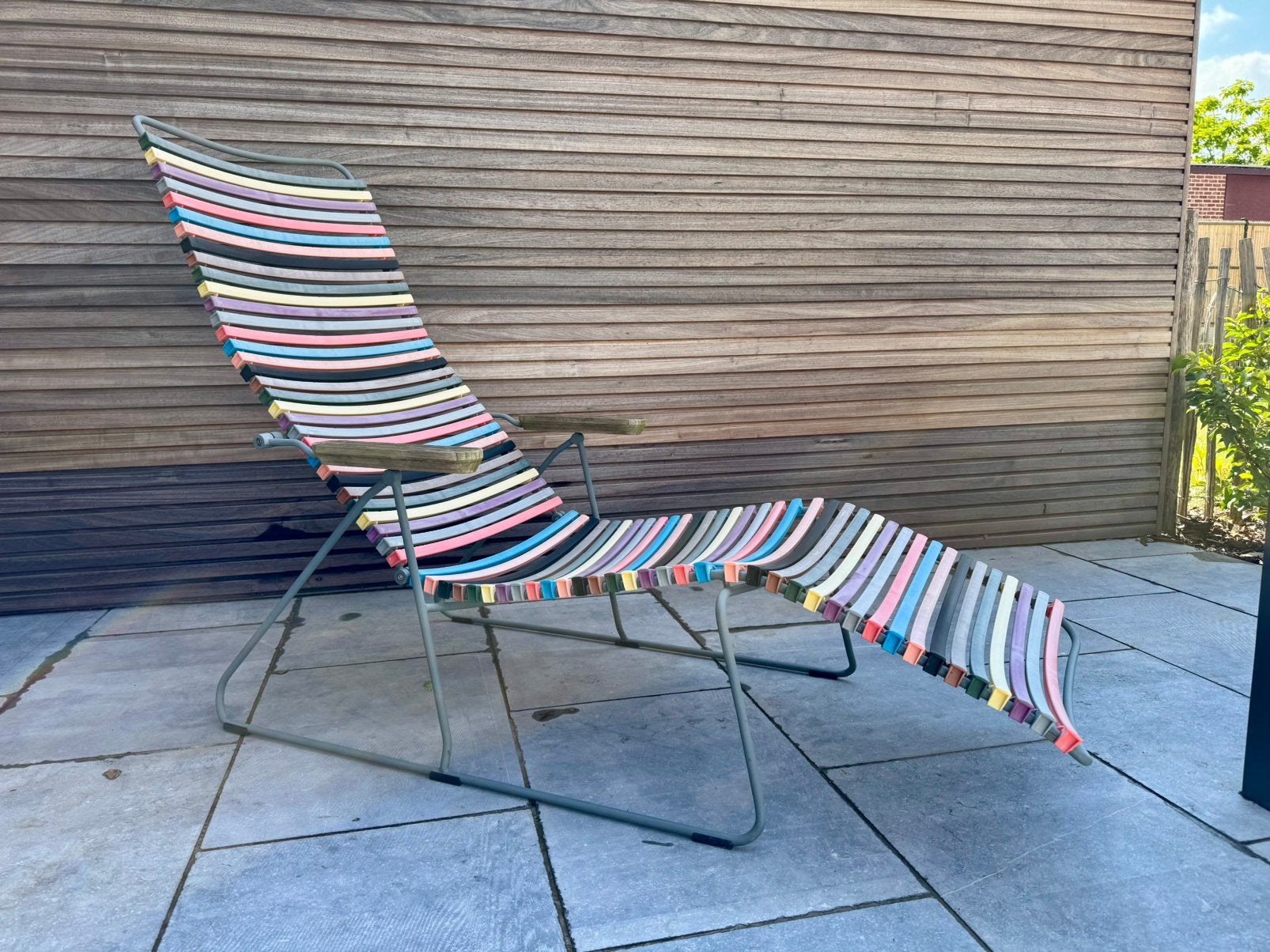 Chaise longue ajustable multicolore Click House, Jardin & Terrasse, Enlèvement, Utilisé, Synthétique, Ajustable