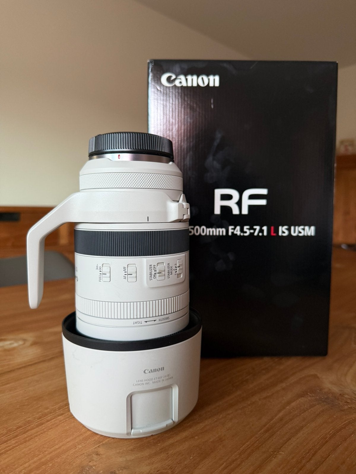 Canon 100-500 RF f4.5 - 7.1 L IS USM, TV, Hi-fi & Vidéo, Photo | Lentilles & Objectifs, Enlèvement, Canon