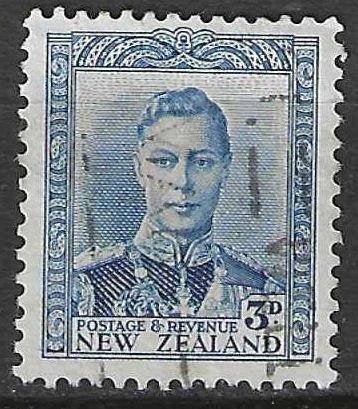 Nouvelle-Zélande 1938/1941 - Yvert 239A - 3 p. (ST), Timbres & Monnaies, Timbres | Océanie, Affranchi, Envoi