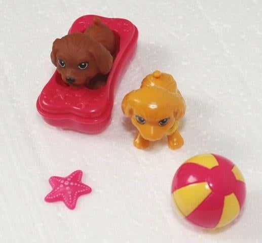 Set Barbie Mini Pet 3 - Golden Retriever puppy's, Ophalen of Verzenden, Zo goed als nieuw, Barbie