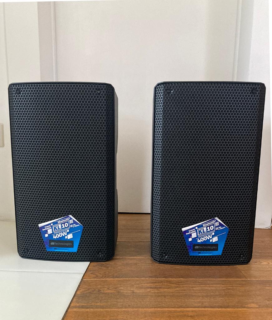 Paar nieuwe dB Technologies KL 10 actieve luidsprekers, Audio, Tv en Foto, Luidsprekerboxen, Nieuw, 120 watt of meer, Front, Rear of Stereo speakers