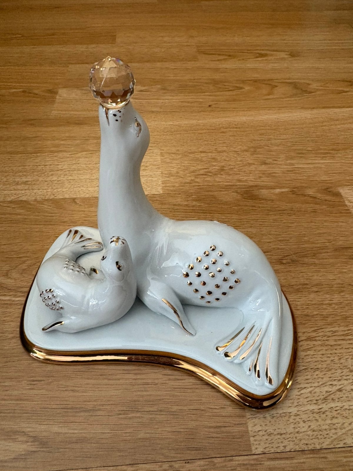 Porseleinen beeldje met kristal, Antiek en Kunst, Ophalen
