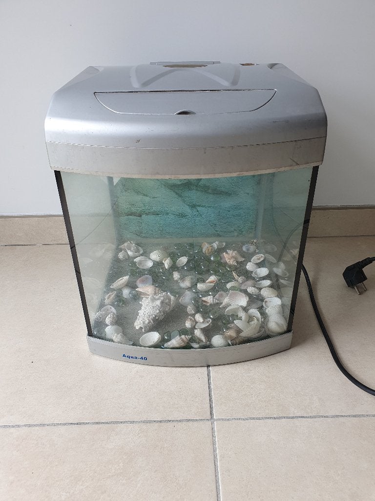 aquarium en argent avec boîte à lumière, Enlèvement, Utilisé, Autres types, Autres marques