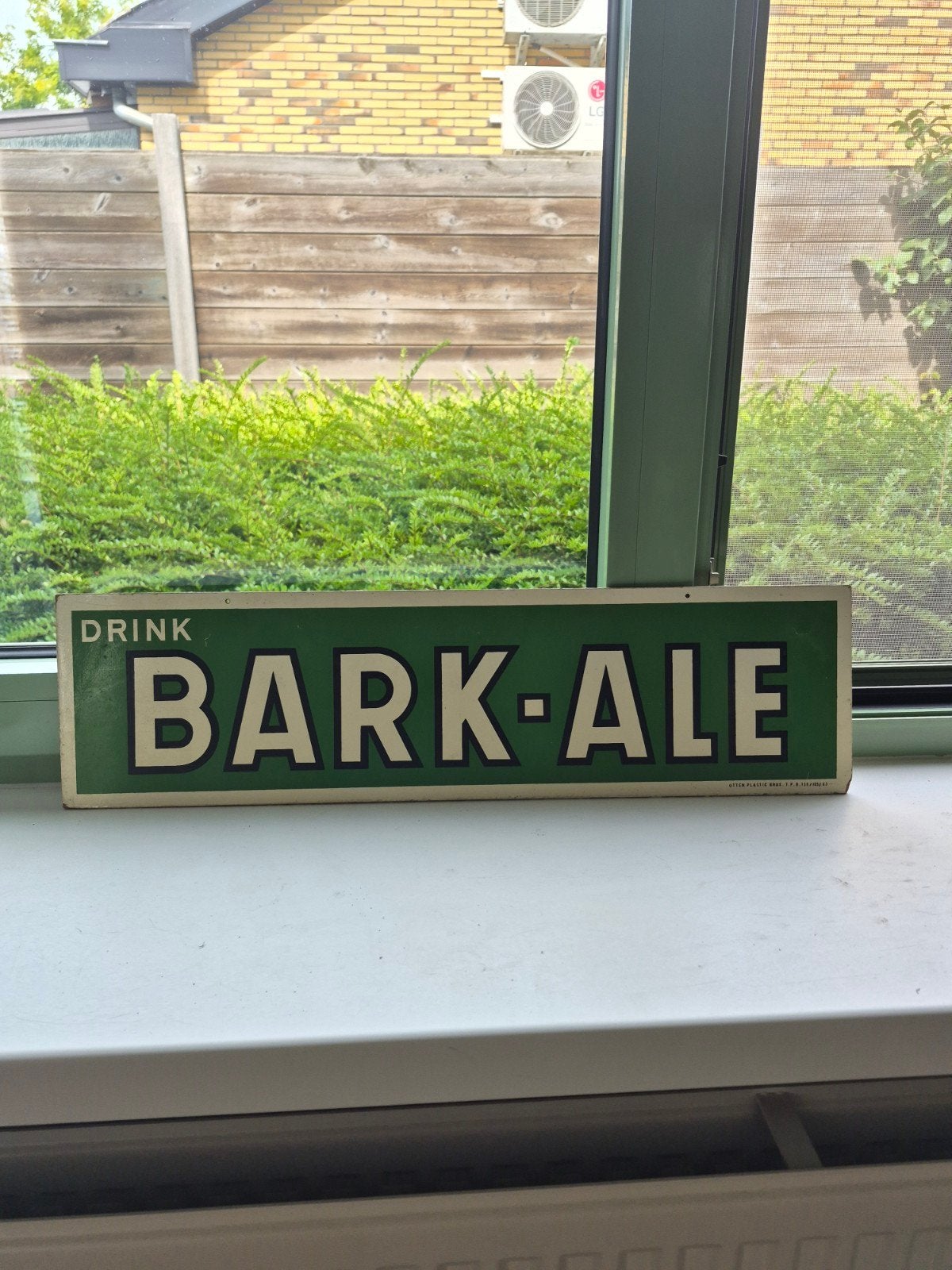 Bark-Ale 1963 reclamebord, Verzamelen, Merken en Reclamevoorwerpen, Ophalen of Verzenden, Reclamebord