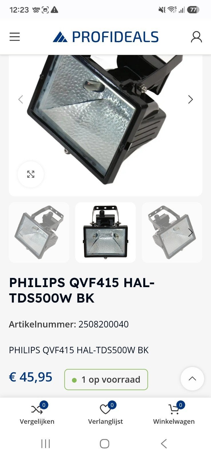 Philips bouwspot, verlichting, bouwlamp, Ophalen