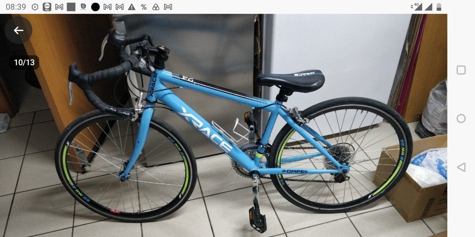 vélo course enfant 8-12 ans, Gebruikt, 10 tot 15 versnellingen, Velgrem, Aluminium