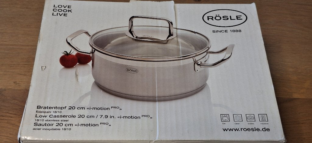 Rösle pan i-pro nieuw en ongebruikt, Ophalen of Verzenden, Nieuw, Inox, Kookpan