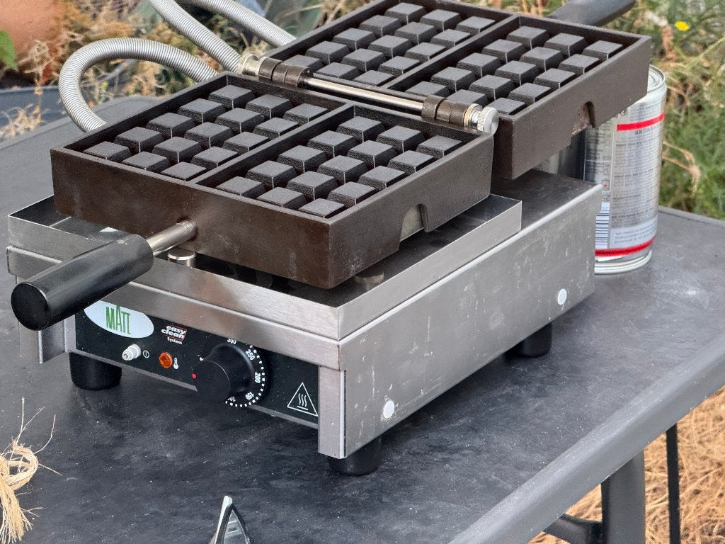 wafelijzer voor Brusselse wafels 3x5, Ophalen of Verzenden, Uitneembare platen, Zo goed als nieuw