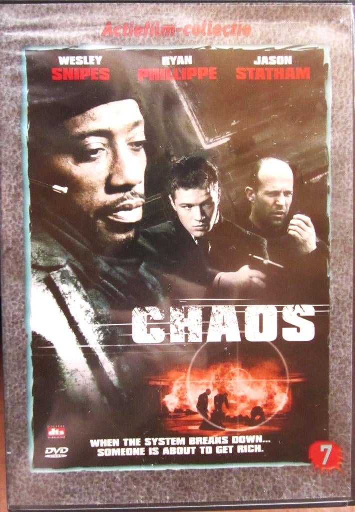 DVD ACTIE- CHAOS (JASON STATHAM- WESLEY SNIPES), Alle leeftijden, Ophalen of Verzenden, Zo goed als nieuw, Actiethriller