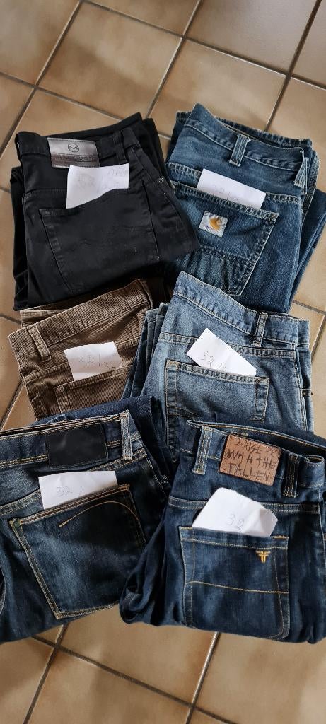 pakket _  6x herenjeansbroek,MT 32, Enlèvement, Comme neuf, Bleu, W32 (confection 46) ou plus petit