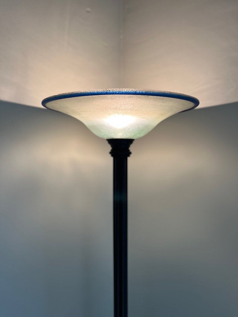 Lampadaire art déco design vintage 60 70, Maison & Meubles, Lampes | Lampadaires, Verre, Vintage Design Retro Industrieel Modern Mid-Century