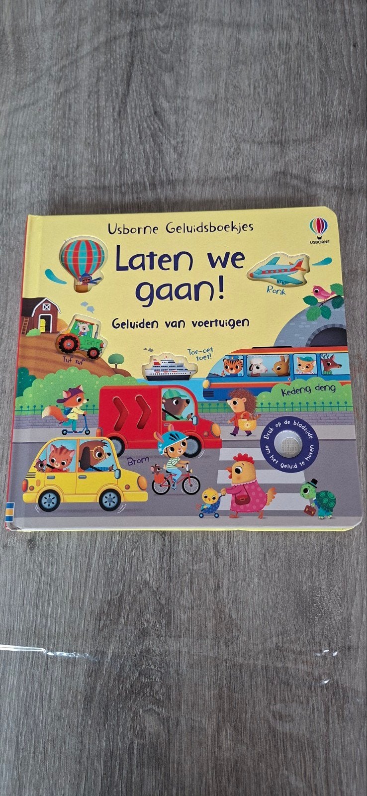muziekboekje Usborne Geluiden van voertuigen, Enlèvement