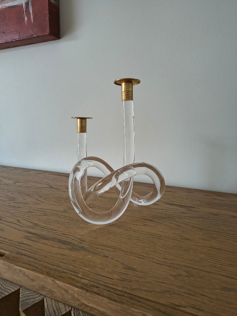 Bretzel - Chandelier en lucite - Dorothy Thorpe '70, Comme neuf, Synthétique, Chandelier, 25 à 50 cm