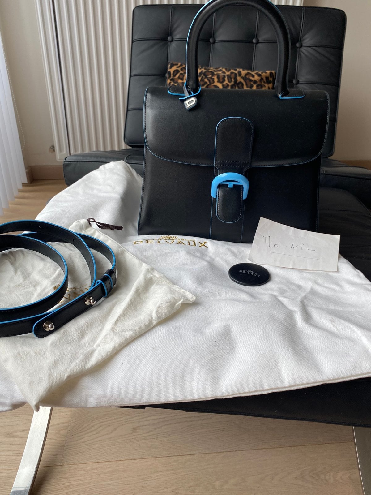 Sac Delvaux brillant Magritte, Enlèvement, Noir
