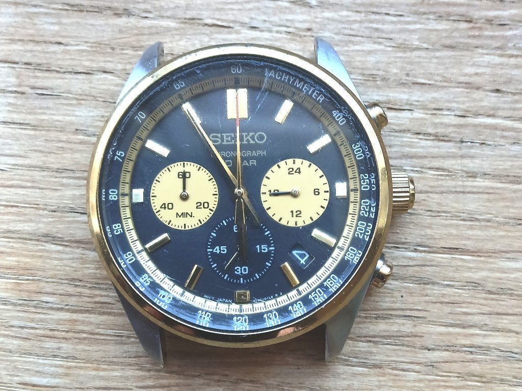 SEIKO SPIRIT SBTR015 horloge, Handtassen en Accessoires, Horloges | Heren, Gebruikt, Staal, Polshorloge, Ophalen of Verzenden