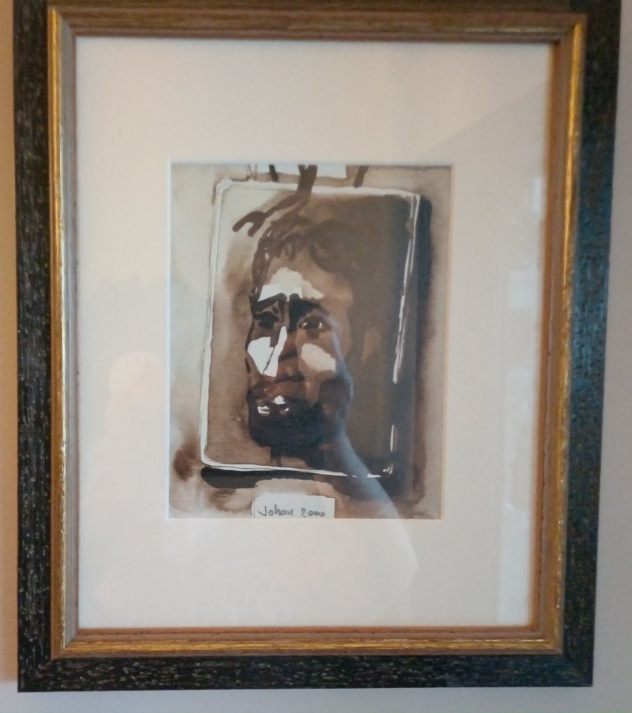 Schilderij olieverf, zelfportret Johan Corthals., Ophalen