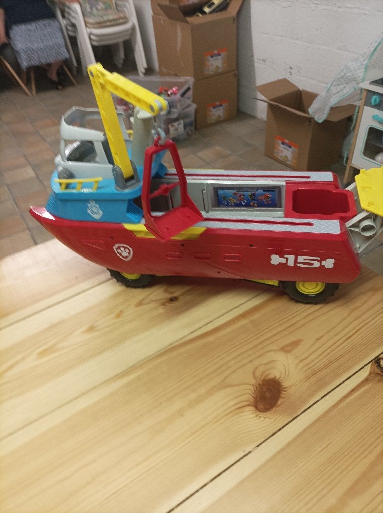 speelgoedboot Paw patrol, Kinderen en Baby's, Speelgoed | Knuffels en Pluche, Paw Patrol, Ophalen, Zo goed als nieuw
