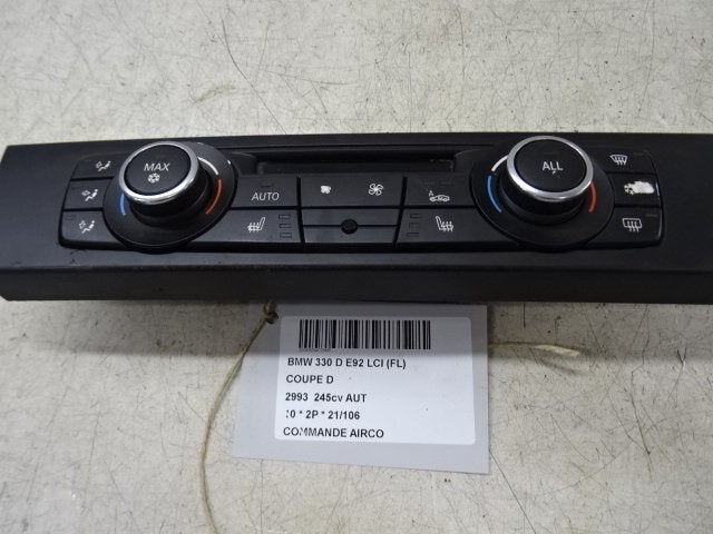PANNEAU DE COMMANDE CLIMATISATION 3 serie (E92) (922185405), Utilisé, BMW, Petuelring 130
80809  München, DE, Bayerische Motoren Werke AG