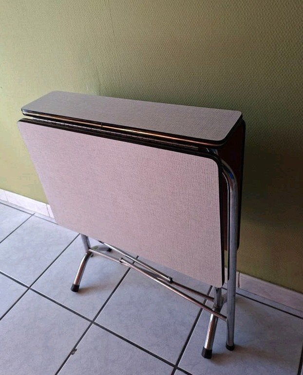 Vintage inklapbare Formica tafel – retro – 99 x 60 cm, Ophalen