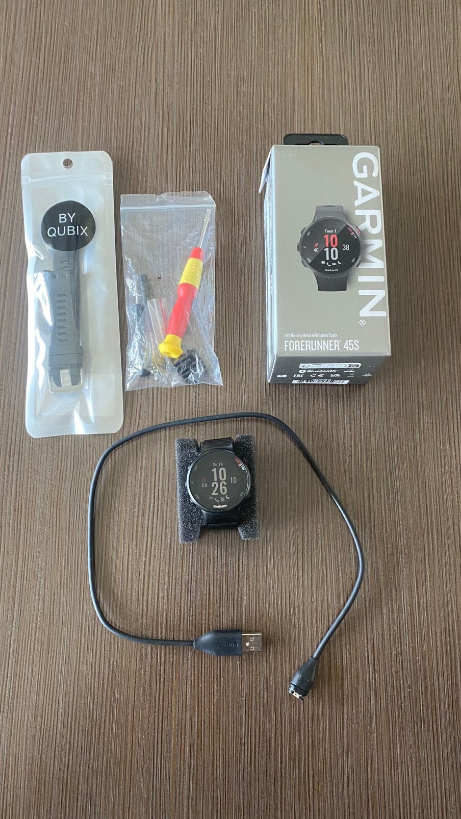 Garmin forerunner 45s in goede staat, Zwart, Ophalen of Verzenden, Zo goed als nieuw, Waterdicht