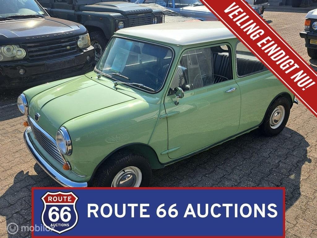 Austin Mini 850 De Luxe | 1961 | Route 66 Auctions, Austin, Zwart, Bedrijf, Handgeschakeld