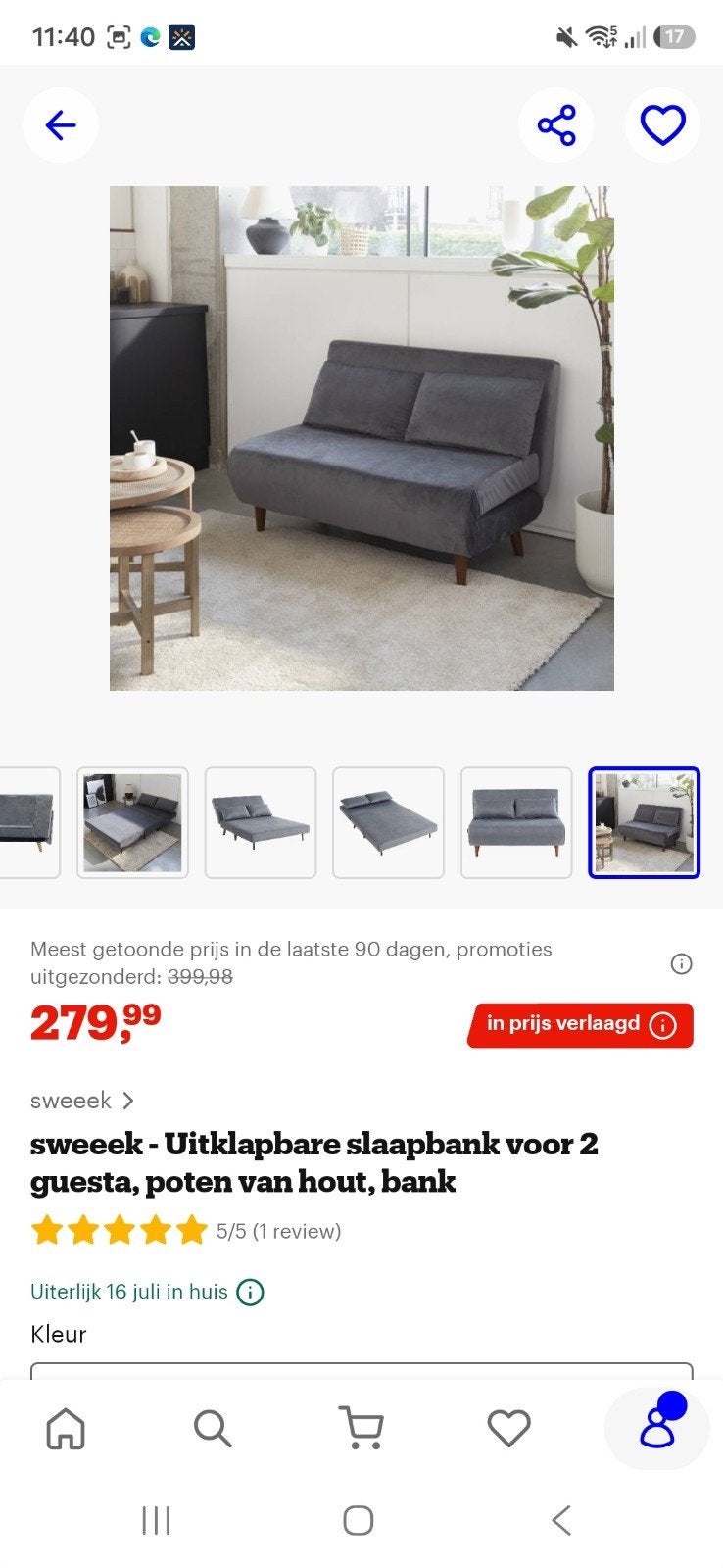 Slaapbank, Huis en Inrichting, Slaapkamer | Slaapbanken, Ophalen