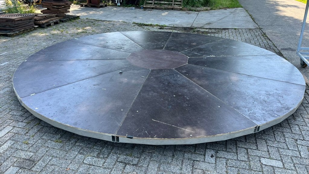 Professioneel rond podium 530 cm met transportkarren, Enlèvement, Utilisé