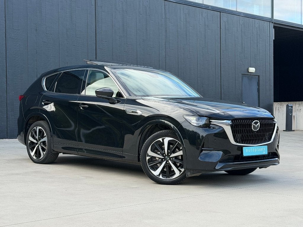 Mazda CX-60 Takumi 2023 Panorama HeadUp Dodehoek 67209km, Auto's, Automaat, Dealer onderhouden, Zwart, Leder