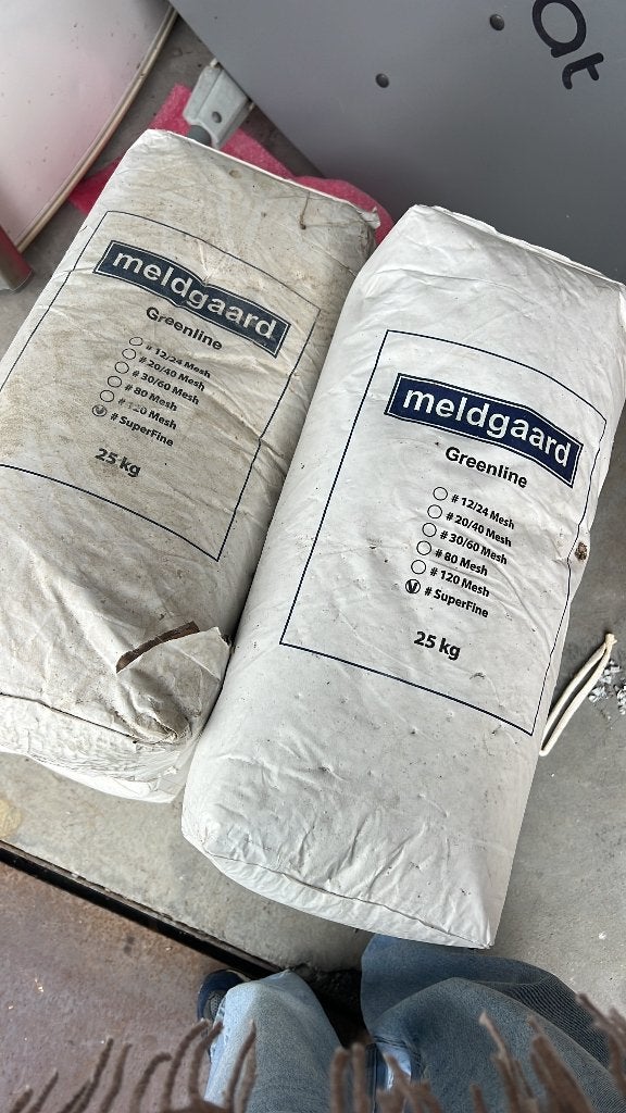 zandstraalzand, Ophalen, Nieuw