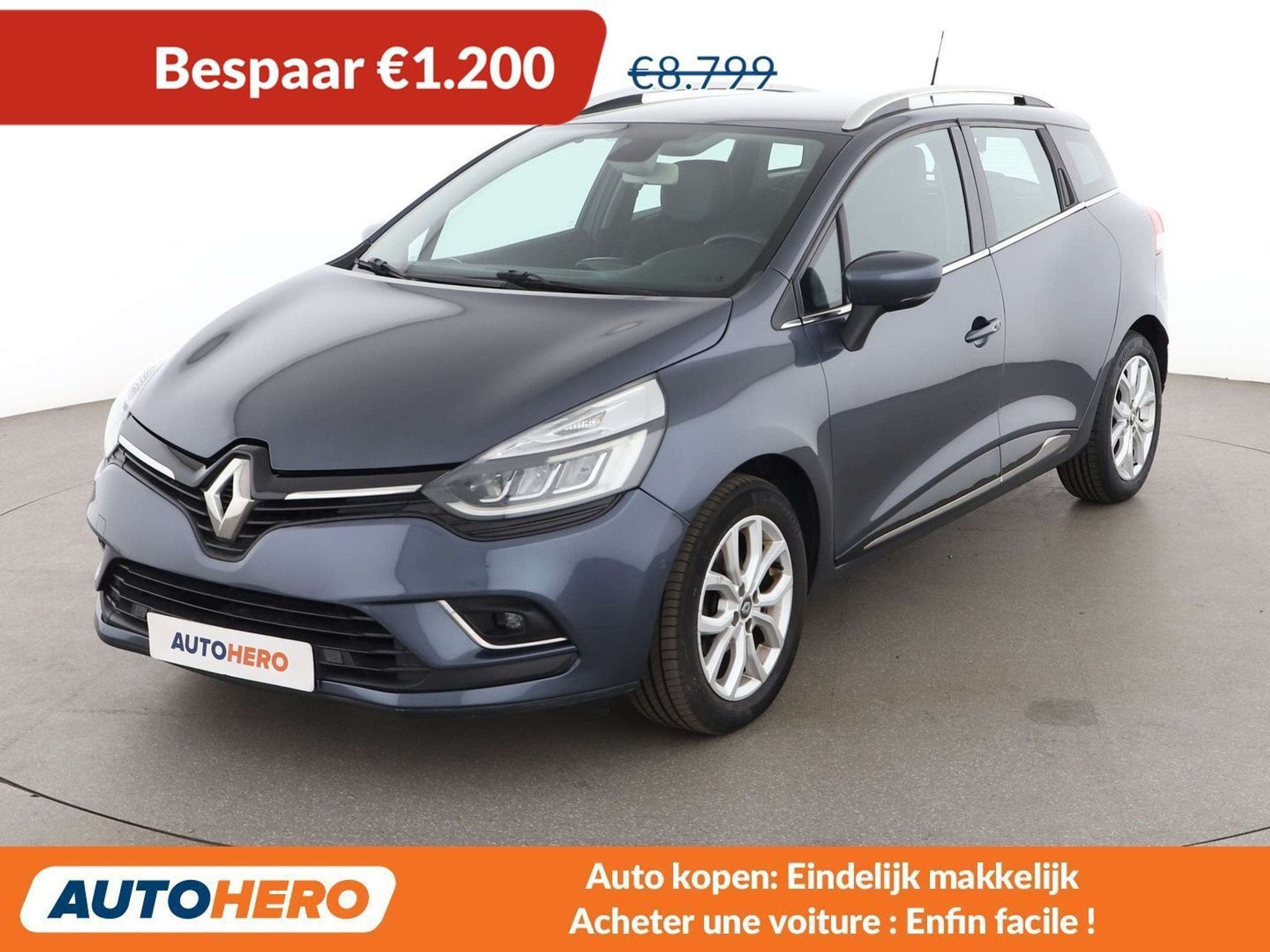 Renault Clio 1.5 dCi Energy Intens (bj 2018), Voorwielaandrijving, Gebruikt, Zwart, Blauw