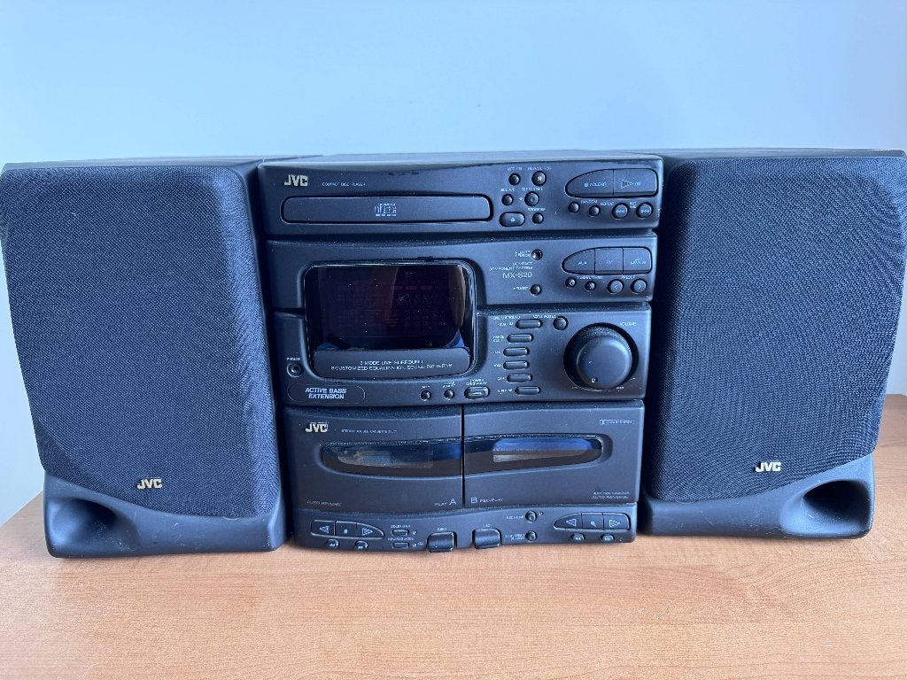 JVC MX-S20 Mini HI-FI (vintage) Stereo set met speakers, Enlèvement, Comme neuf, Deck cassettes ou Lecteur-enregistreur de cassettes