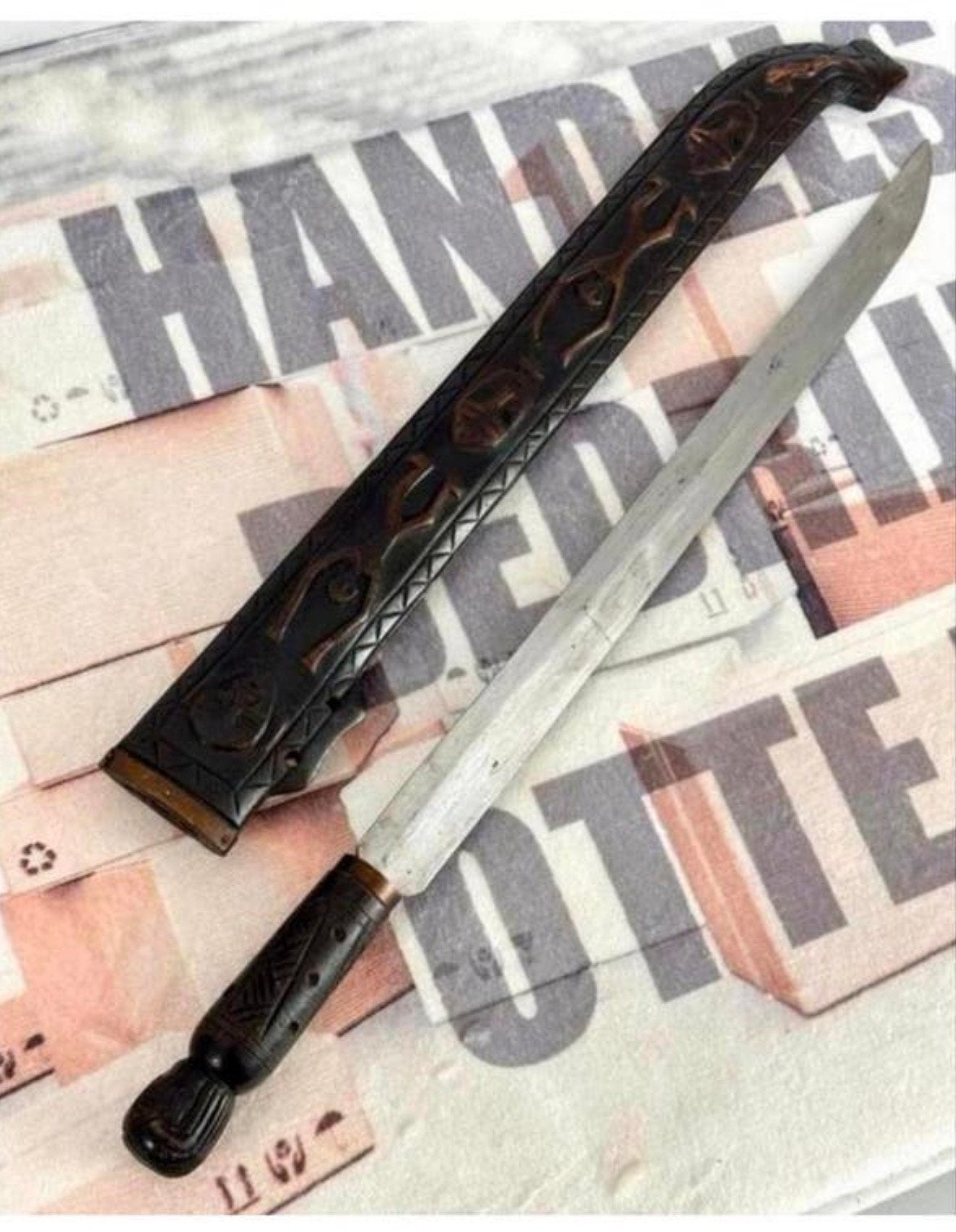 Antiek Paiwan zwaard dagger sabel - Taiwan tribal 60cm lang, Verzamelen, Militaria | Algemeen, Zwaard of Sabel, Ophalen of Verzenden