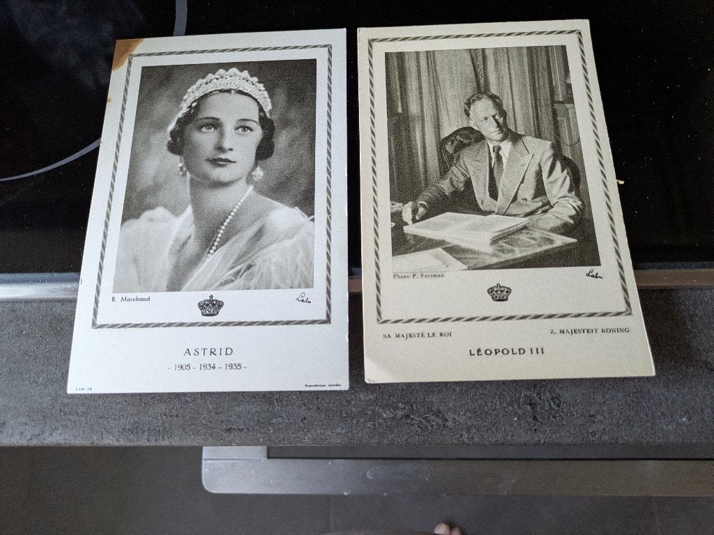 K.leopold III en k.astrid, Ophalen of Verzenden, Gebruikt, Kaart, Foto of Prent