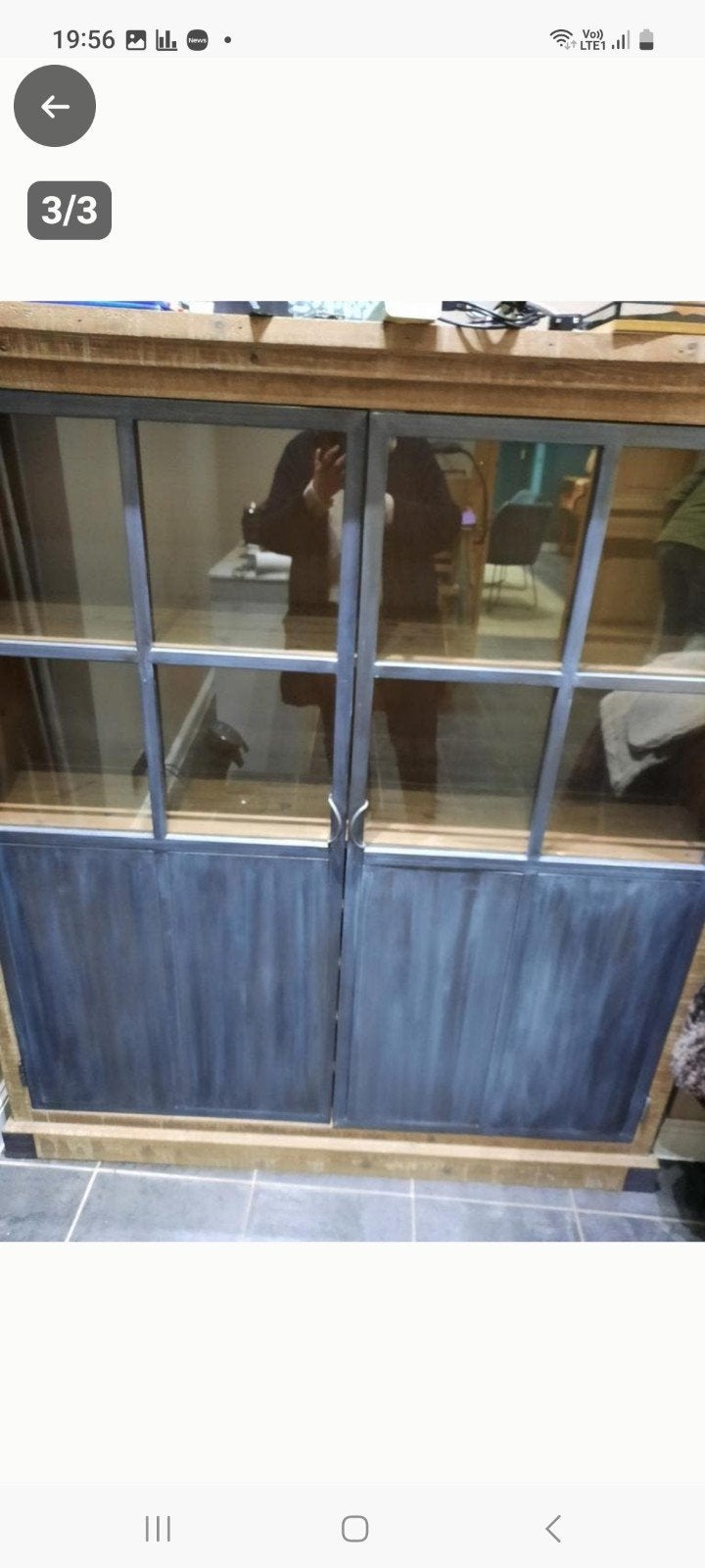 kast met glas en wijnrek, Ophalen