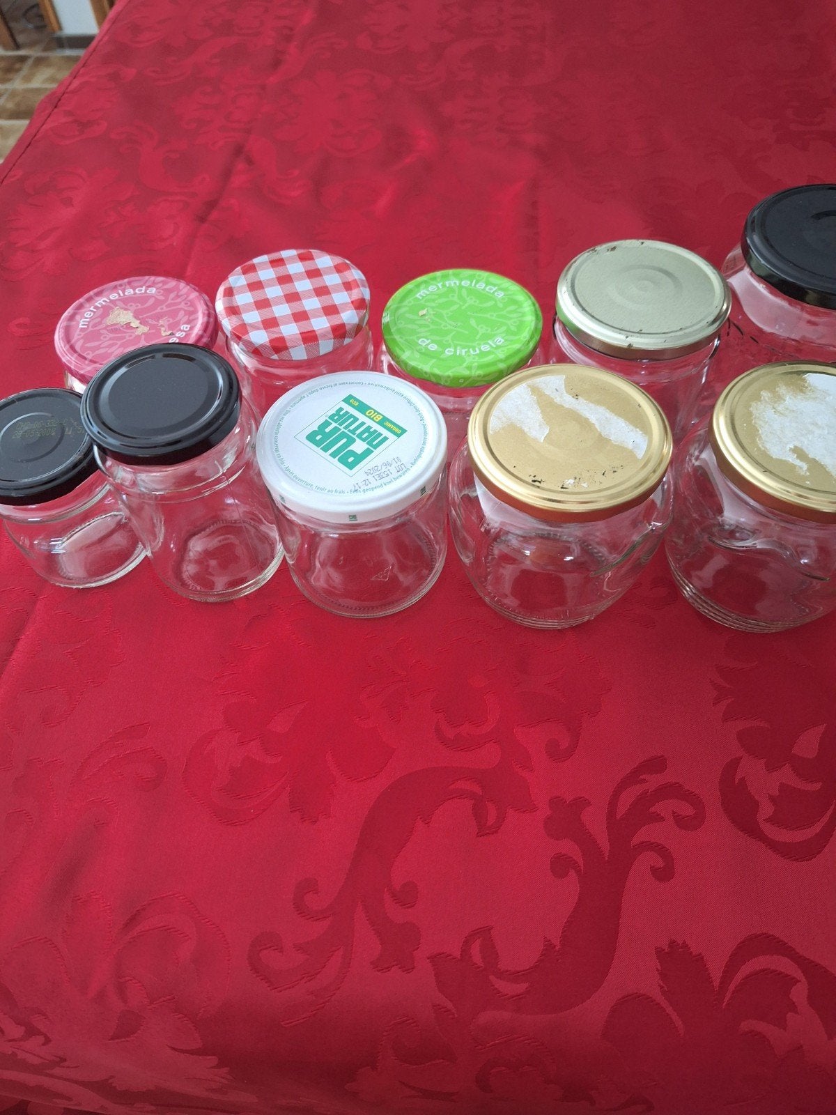 10 bocaux pour confiture avec couvercle,, Maison & Meubles, Enlèvement